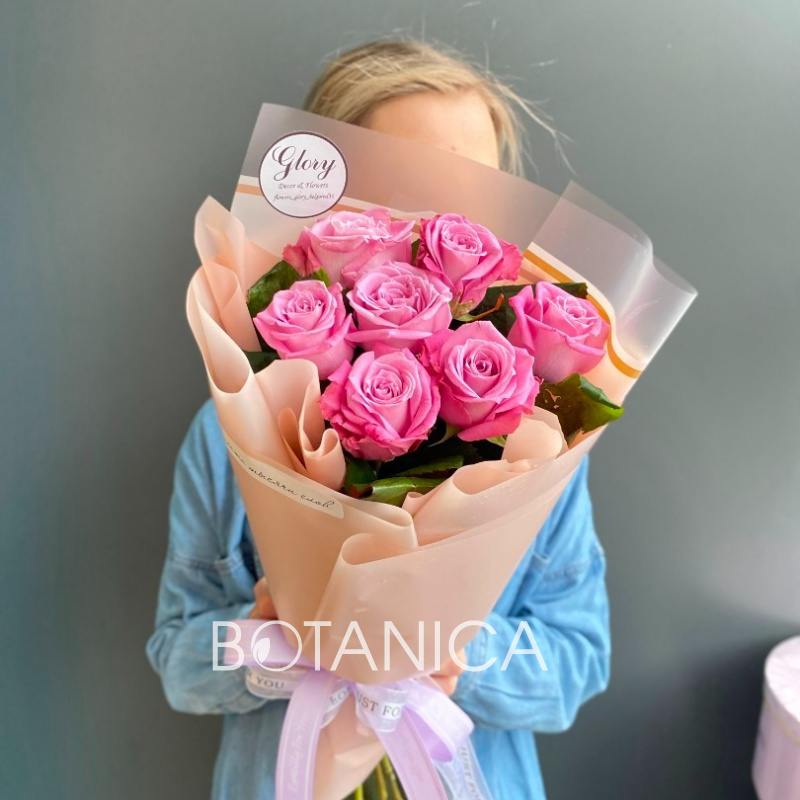 Букет из розовых роз «Самой любимой»